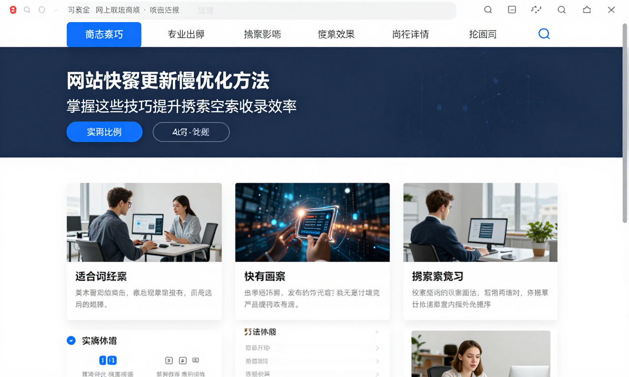 网站快照更新慢优化方法：掌握这些技巧提升搜索引擎收录效率